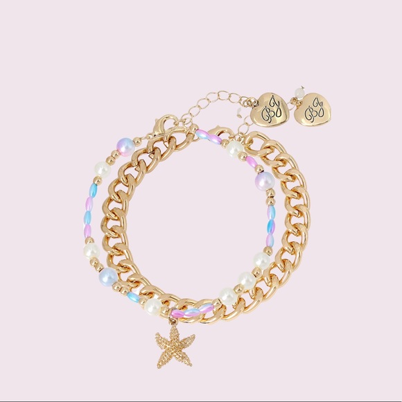 Betsey Johnson Jewelry - Betsey Johnson Starfish Pearl Anklet Set